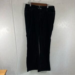 White House Black Market Black Boot Flare Wide Leg Jeans Rhinestone Details